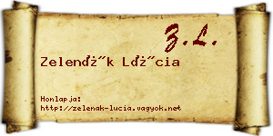 Zelenák Lúcia névjegykártya